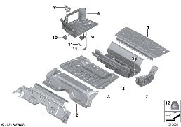 Дополнит.элементы пола багажника diagram for BMW 4 Series G26 Gran Coupé M440iX