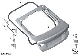 багажная дверь diagram for BMW 4 Series G26 Gran Coupé M440iX