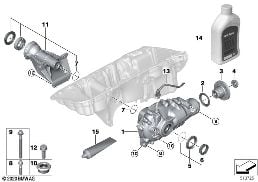 FRONT AXLE TRANSMISSION 168AL diagram for BMW X3 G01 30iX