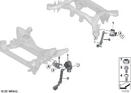 傳感器 大燈光線水平調整 diagram for BMW X4 G02 LCI 30dX