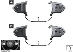 Şalter çok fonks.direksiyon simidi spor diagram for BMW MINI Clubman F54 LCI Cooper