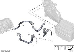 COOLANT CIRCUIT, HIGH-VOLTAGE SYSTEM diagram for BMW X3 G01 LCI 30iX
