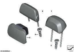 Sitz hinten Kopfstütze diagram for BMW X3 G08 LCI 30iX