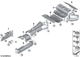 HEAT INSULATION diagram for BMW 3 Series G80 M3 M3 Competition