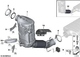 DIESEL PARTICLE FILTER diagram for BMW X1 F48 20dX