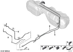 FUEL PIPE AND MOUNTING PARTS
