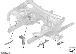 Кронштейн передка diagram for BMW 4 Series G26 Gran Coupé M440iX