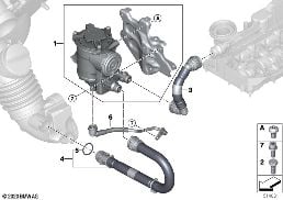 CRANKCASE-VENTILATION diagram for BMW 4 Series G26 Gran Coupé 430dX