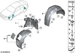 Vložka podběhu kola diagram for BMW 4 Series F83 M4 LCI M4