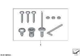 RETROFIT KIT THEFT PROTECT.FRONT RADAR diagram for BMW 3 Series G80 M3 M3