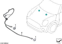 Elem. poj. instalacji spryskiwacza szyb diagram for BMW MINI F56 LCI JCW