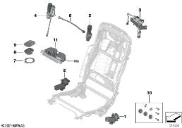 SEAT, REAR, ELECTRICAL AND MOTORS diagram for BMW 7 Series G12 730LdX