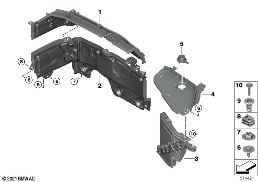 Pezzi montabili vano motore diagram for BMW MINI F56 LCI Cooper
