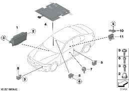 ELECTRIC PARTS AIRBAG diagram for BMW 3 Series F30 LCI 330iX