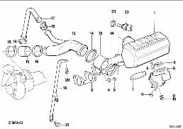 Dispositif d'admission-AGR diagram for BMW 3 Series E30 324td