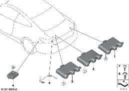 SINGLE PARTS ANTENNA diagram for BMW 4 Series G23 Convertible 420d