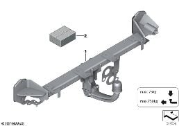 RETROFIT KIT TRAILER COUPLING DETACHABLE diagram for BMW 4 Series G22 Coupé M440dX