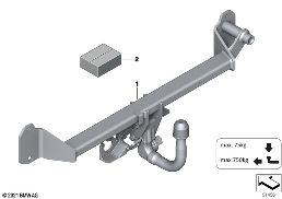 RETROFIT KIT TRAILER COUPLING DETACHABLE diagram for BMW 2 Series F45 Active Tourer LCI 218dX