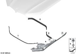 HOOD SEALS diagram for BMW X6 M F96 X6 M
