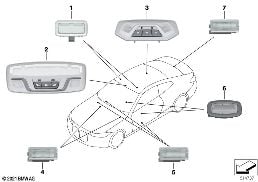 INTERIOR LIGHTS diagram for BMW 4 Series G26 Gran Coupé 430i