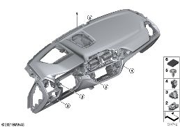облицовка панели приборов diagram for BMW X4 G02 LCI 20dX