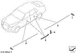 Module LED/conducteur optique porte diagram for BMW Rolls-Royce Cullinan RR31 Cullinan