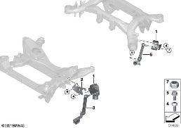 เซ็นเซอร์ตรวจจับลำแสงไฟหน้าแนวตั้ง diagram for BMW X3 G08 LCI 30iX