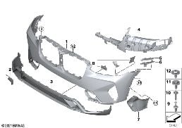 Облицовка Пд diagram for BMW X4 G02 LCI 20dX