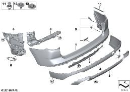 飾板 後部 diagram for BMW X3 G01 LCI 30iX