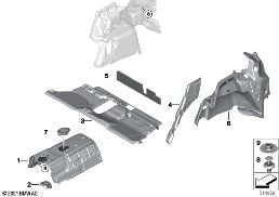 Geluidsisolatie achter diagram for BMW X1 U11 20i