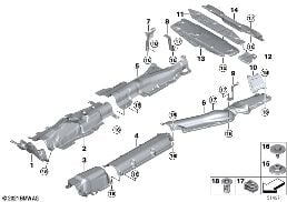 Warmteisolering diagram for BMW X1 U11 20i