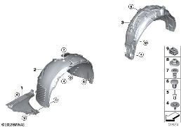 Bescherming wielkast diagram for BMW X1 U11 20i
