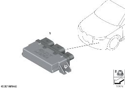 Sterownik asystenta parkowania diagram for BMW 7 Series G70 740iX