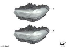 大燈 diagram for BMW X3 G01 LCI 30eX
