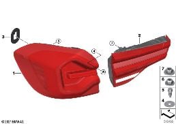 尾燈 diagram for BMW X3 G01 LCI 30eX