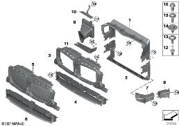 Воздуховоды diagram for BMW X4 G02 LCI 20dX
