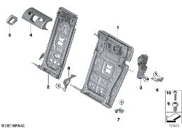 SEAT, REAR, SEAT FRAME, LOAD-THROUGH