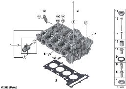 CYLINDER HEAD diagram for BMW 3 Series G20 Sedan LCI 330e