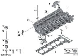 CYLINDER HEAD/MOUNTING PARTS diagram for BMW 4 Series G26 Gran Coupé M440iX