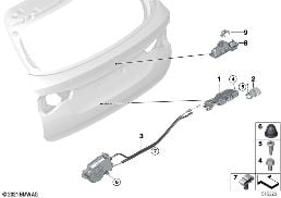 後行李箱蓋 聯鎖系統 diagram for BMW X3 G01 LCI 30i