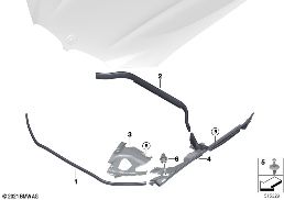 車前蓋 密封件 diagram for BMW X3 G01 LCI 30i