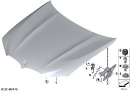 車前蓋/安裝件 diagram for BMW X3 G01 LCI 30i