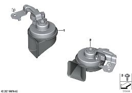 HORN diagram for BMW 4 Series G26 Gran Coupé 430i