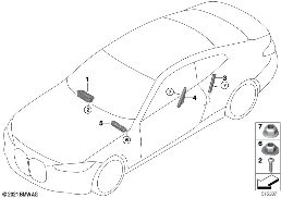 Airbag diagram for BMW 4 Series G23 Cabriolet LCI 430d