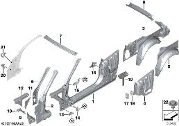 Cadre latéral diagram for BMW 4 Series G23 Cabriolet LCI M440iX
