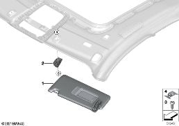 Pare-soleil diagram for BMW 4 Series G26 Gran Coupé LCI 430dX