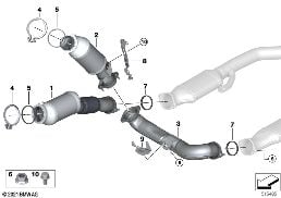 ENGINE-SIDE CATALYTIC CONVERTER diagram for BMW 3 Series G80 M3 LCI M3
