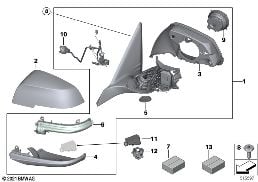 Retrovisori esterni diagram for BMW X2 F39 25iX