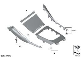 DECOR TRIMS, CENTRE CONSOLE diagram for BMW 3 Series G21 Touring LCI 320d