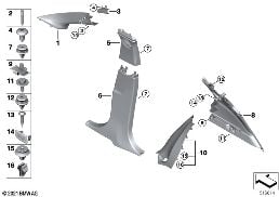 Rivestimento A- / B- / C-Montante diagram for BMW X2 F39 25iX
